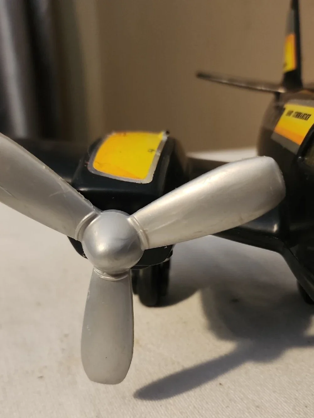 Tonka Black and Yellow Twin-Prop Toy Airplane